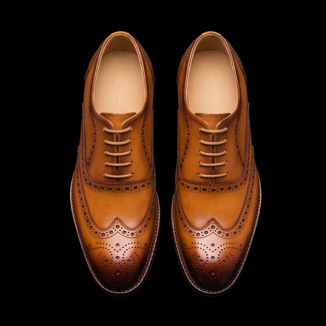 The Vachetta – Tan Wingtip Brogue Oxford | Leather Shoe