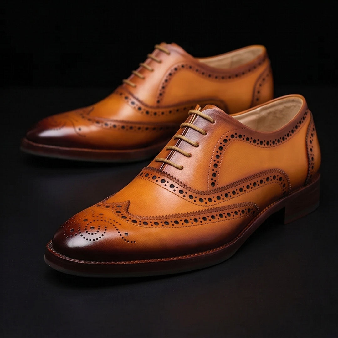 The Vachetta – Tan Wingtip Brogue Oxford | Leather Shoe