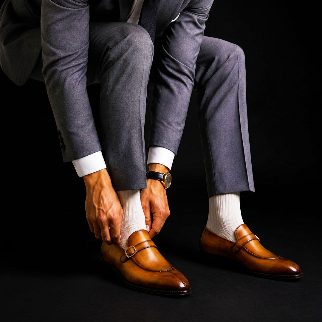 The Creaser – Brown Patina Single Monk Loafer | Leather Shoe