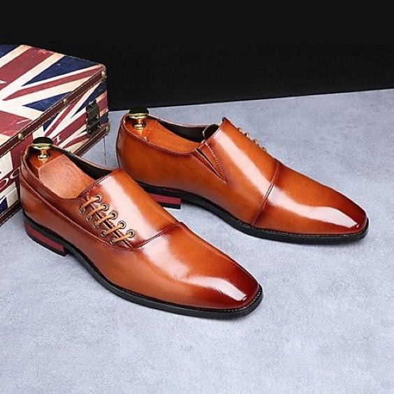 The Cantle – Tan Brown Patina Dress | Leather Shoe