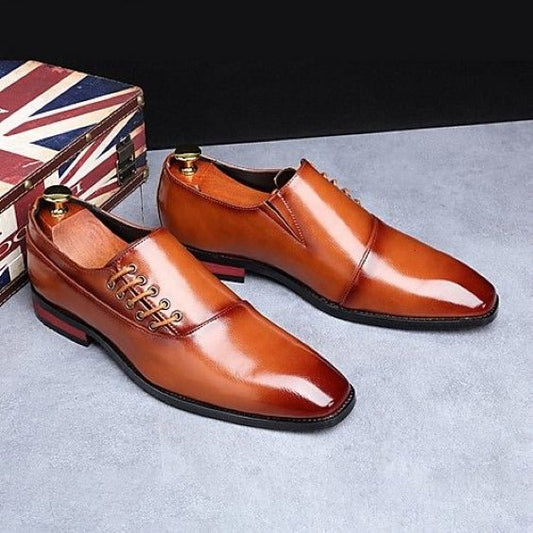 The Cantle – Tan Brown Patina Dress | Leather Shoe
